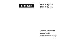 Uher 24-hi-fi-Special - Owners Manual